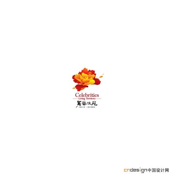 牡丹花 - 图形字体设计 - logo设计欣赏_字体设计欣赏
